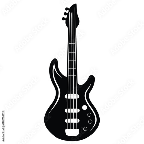 cyberpunk bass with led veins vector icon