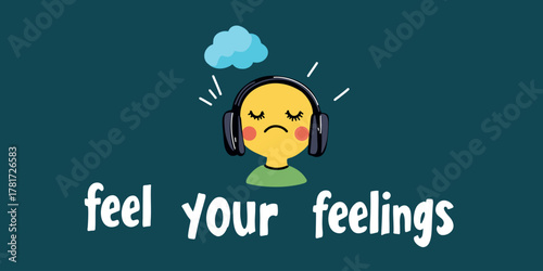 feel your feelings abstract banner