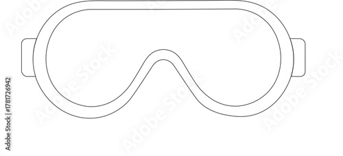 Safety Goggles Line Art