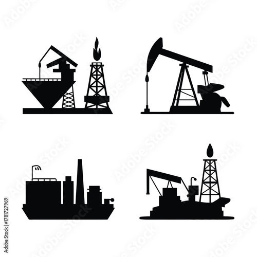 Oil industry icons