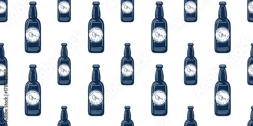 vector illustration beverage bottles repeat design