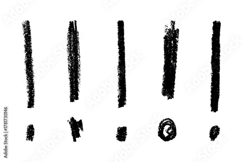 Set of hand drawn exclamation mark clipart Single element for design