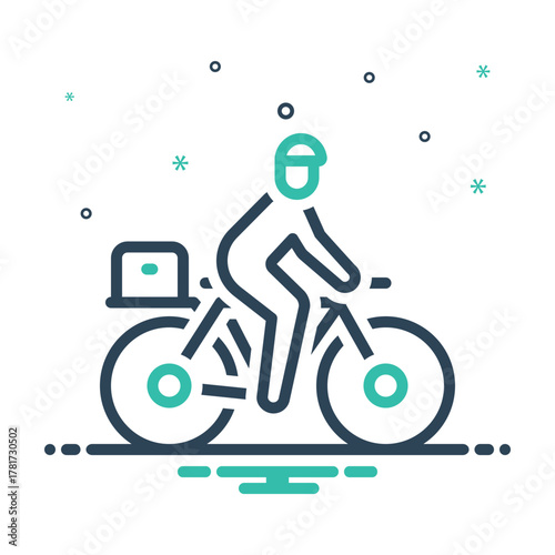Mix icon for bicycle commute