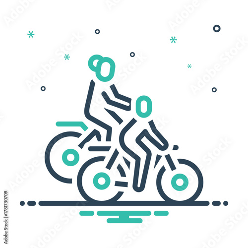 Mix icon for bike commuter
