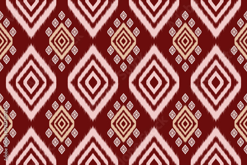 Illustration of abstract ikat pattern seamless.