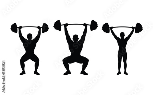 Weightlifting silhouettes