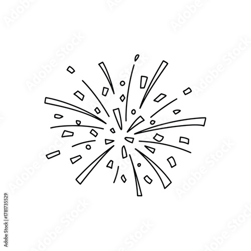 Explosion clipart free hand drawn burst graphics