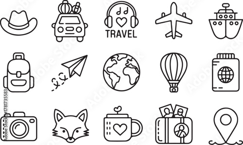 Brown Cowboy Hat Illustration Icon for Adventure Traveling Outfit Accessory