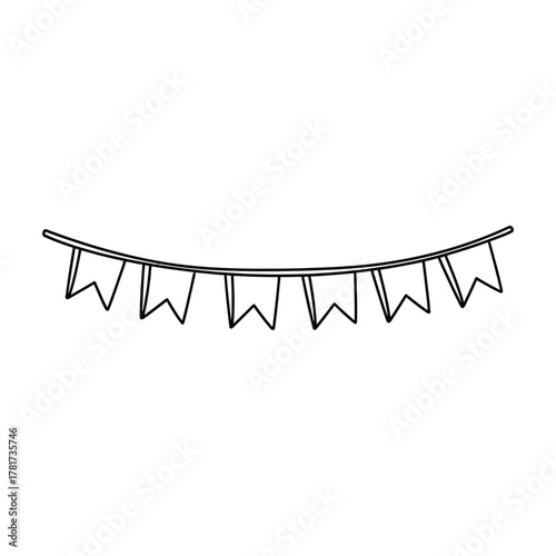 Hand drawn bunting banner vector art