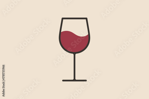 Red wine glass icon