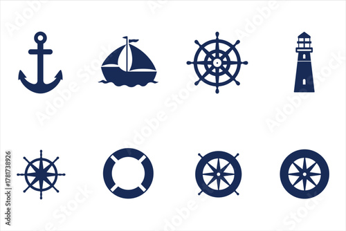 set of nautical icons