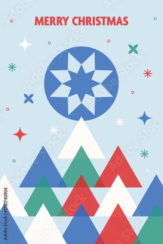 Fotomural Minimalist Christmas poster