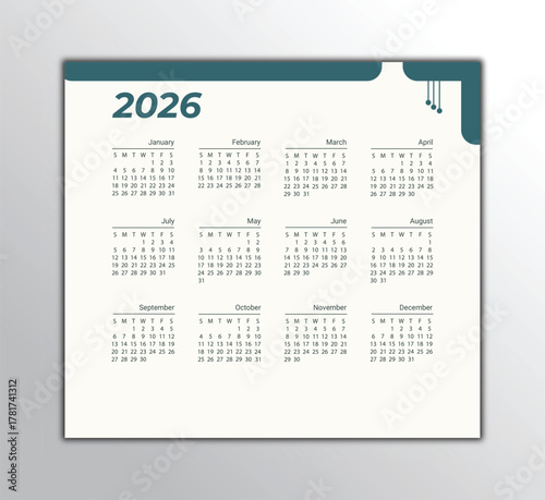 calendar 2026 100% edit able and resize able file	
