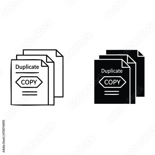 Duplicate Copy: An image capturing the essence of duplication through the depiction of documents marked with copy emphasizing the concept of replication and multiples.