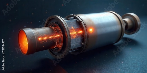 Catalytic converter cross-section, exhaust gas sensor detail, sensor, mechanics, analysis