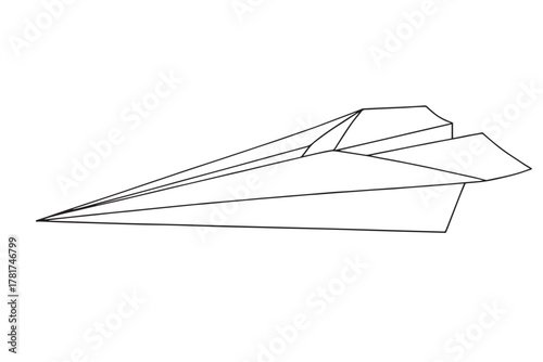 Paper Airplane Line Art abstract background