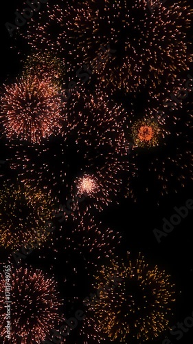 new year celebration fireworks background animation