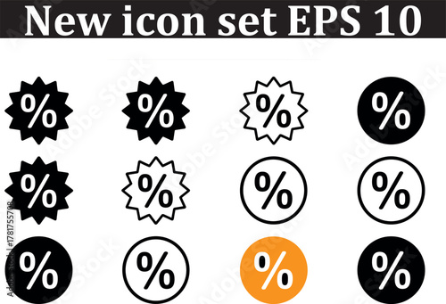 Discount icon vector isolated on white background. Discount tag icon.graphic, price, promotion, tags, badge, label, sale, sticker, symbol, announcement, bargain, burst, deal, marketing, star, 