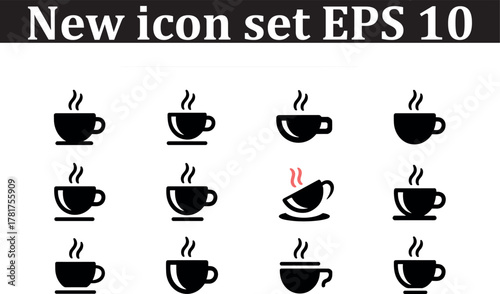 coffee cup icon vector isolated on white background. Coffee cup icon. Coffee vector icon.cup, cafes, design, mug, hot drink, silhouette, illustration, icon,