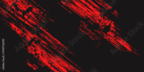 grunge texture effect background. distressed rough dark abstract textured. black isolated on red. eps 10.