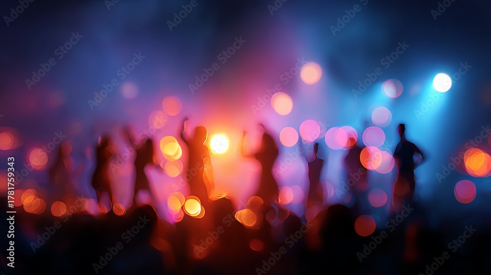custom made wallpaper toronto digitalBlurred people dancing at a party with colorful bokeh lights festive celebration atmosphere vibrant motion abstract nightlife background for event posters web banners and holiday media