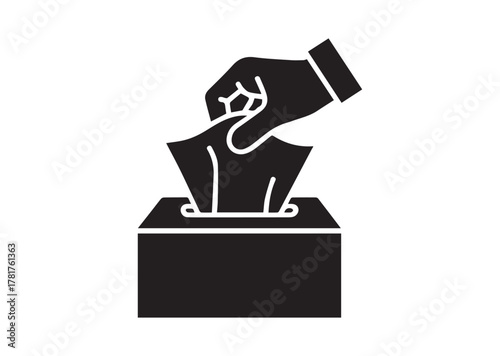 Hand pulling paper tissue icon, Hand pulling paper tissue solid vector