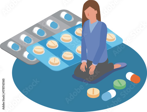 薬物依存症の女性