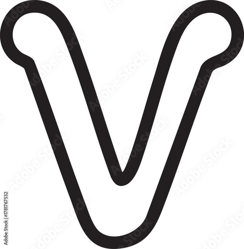 Metal paper clip for business and office stationery supplies is an isolated vector object on white