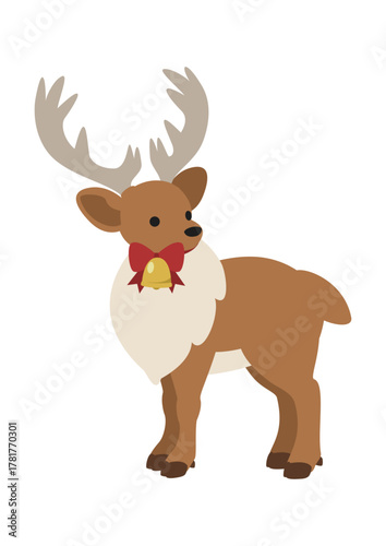 冬の森の仲間たち/振り返ったトナカイ