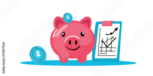 Vector illustration global economic investment process