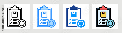 Order Processed Icon Collection Set Multiple Style
