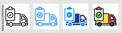 Verification Of Delivery Icon Collection Set Multiple Style