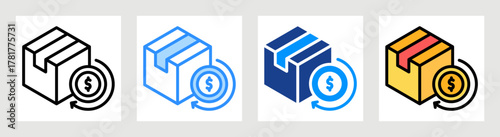 Inventory Turnover Icon Collection Set Multiple Style