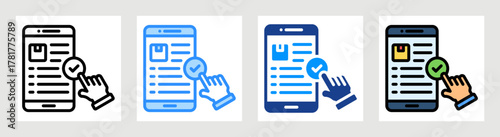 Online Order Icon Collection Set Multiple Style