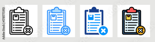 Cancel Order Icon Collection Set Multiple Style