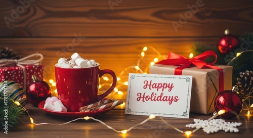 christmas candle and decorations