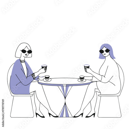 Chic milan brera district scene with fashion elements