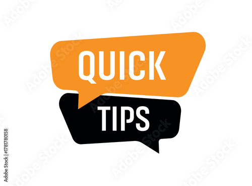 quick tips text information sign	