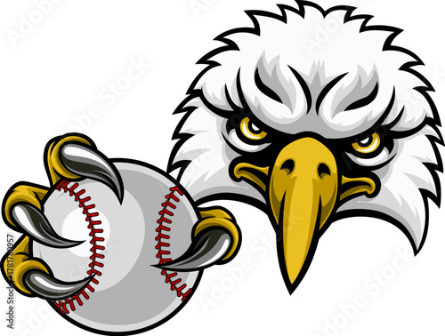 An eagle or hawk or falcon baseball softball bald eagles mascot