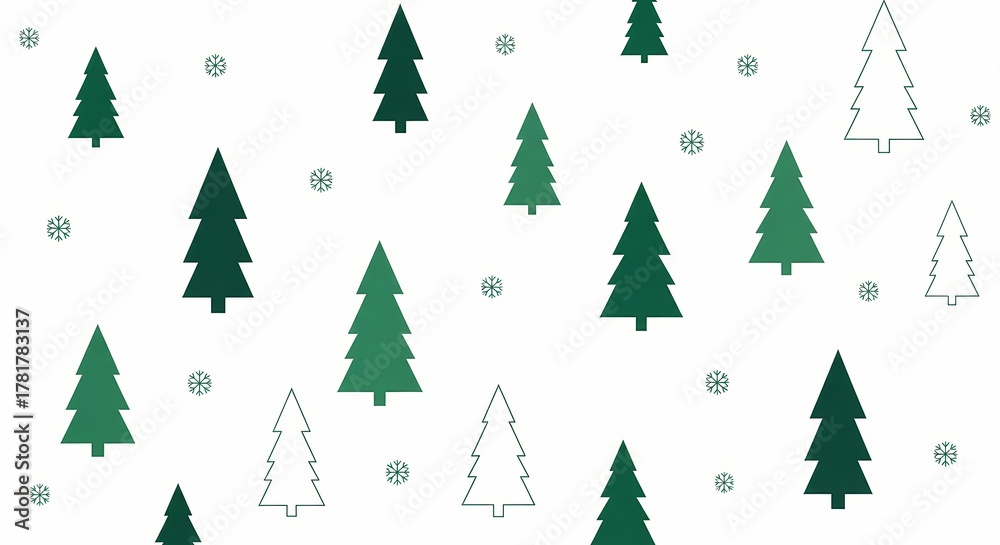 Obraz premium christmas tree seamless pattern