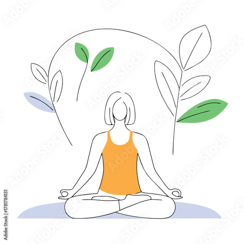 Tranquil beach paradise banner with mindful journey theme