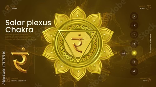 Solar Plexus Chakra Motion - Yellow Manipura Energy Balance Meditation Video
