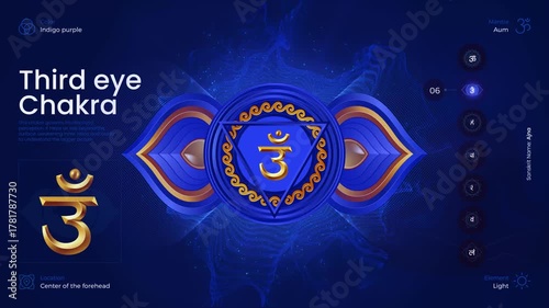 Third Eye Chakra Activation - Indigo Ajna Intuition and Mind Power Animation