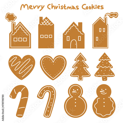 크리스마스 성탄 쿠키 드로잉 스티커 세트(christmas cookies drawing sticker set)