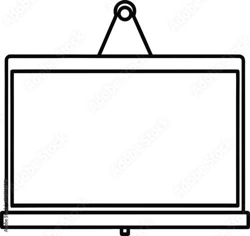 classroom bulletin board line art transparent background