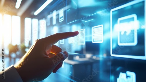 paperless office innovative touchscreen data management future technology