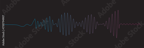 Sound line wave music audio icon one art voice continuous hand. Wave podcast line sound soundwave noise sketch drawn drawing doodle outline recording frequency vocal waveform microphone