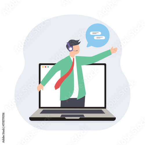 Client support and satisfaction focus Illustration 