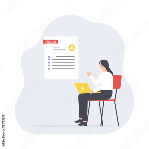 Independent professional work style Illustration 