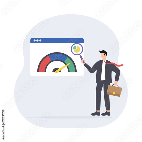 Rapid business expansion and success progress Illustration 